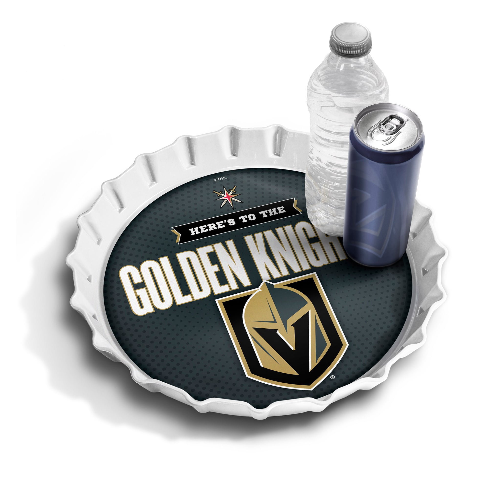 IDNA Vegas Golden Knights 13" Bottle Cap Serving Tray