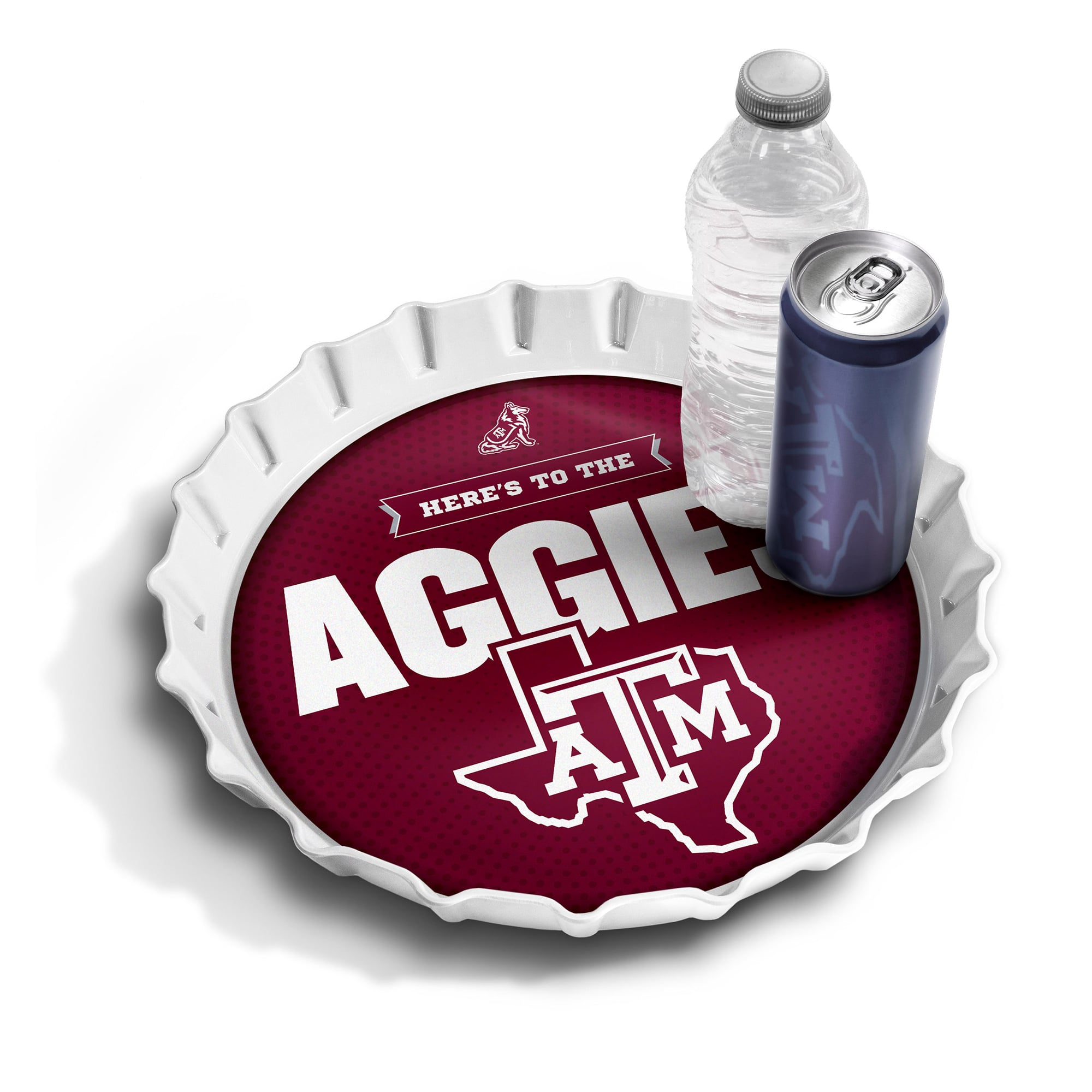 IDNA Texas A&M Aggies 13" Bottle Cap Serving Tray