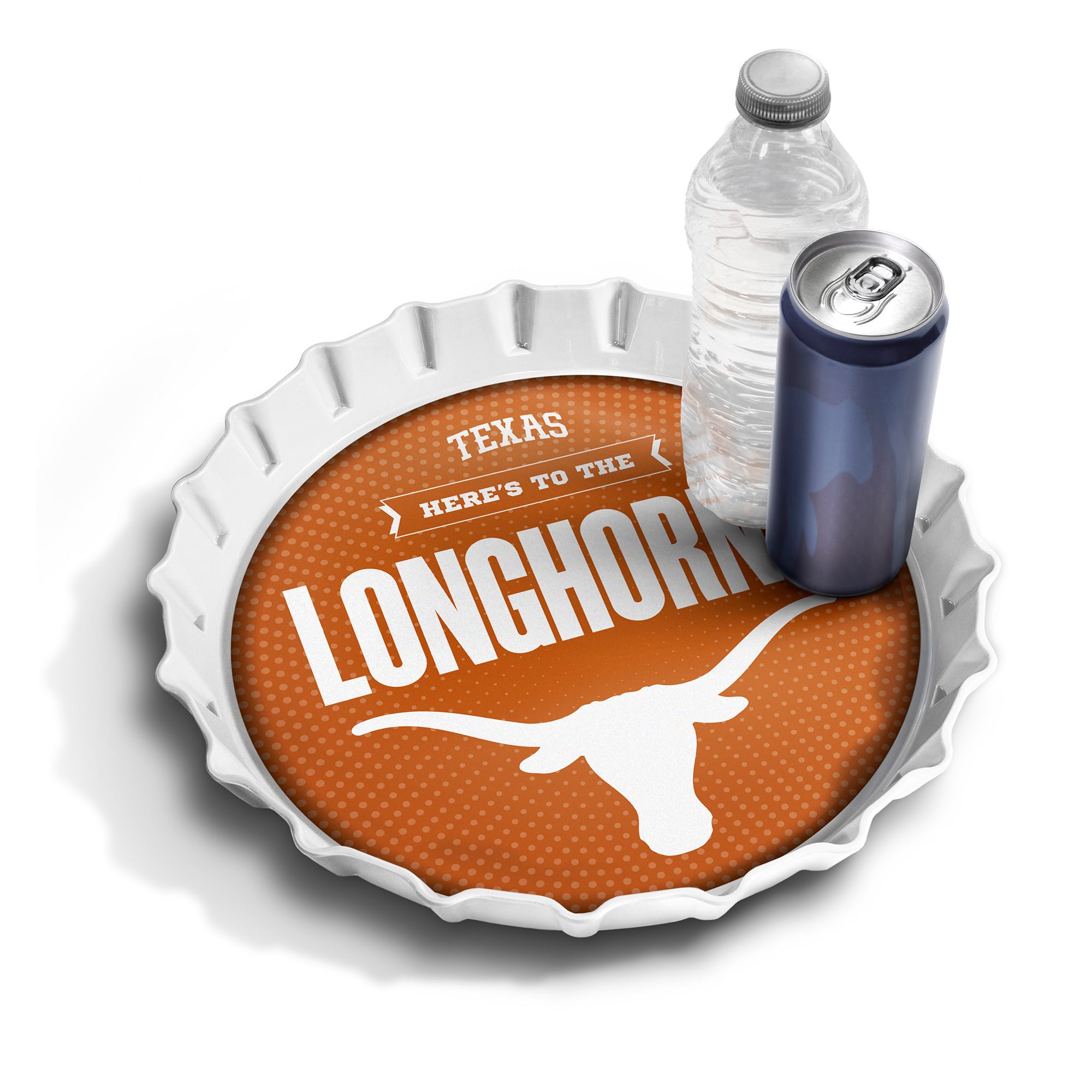 IDNA Texas Longhorns 13" Bottle Cap Serving Tray