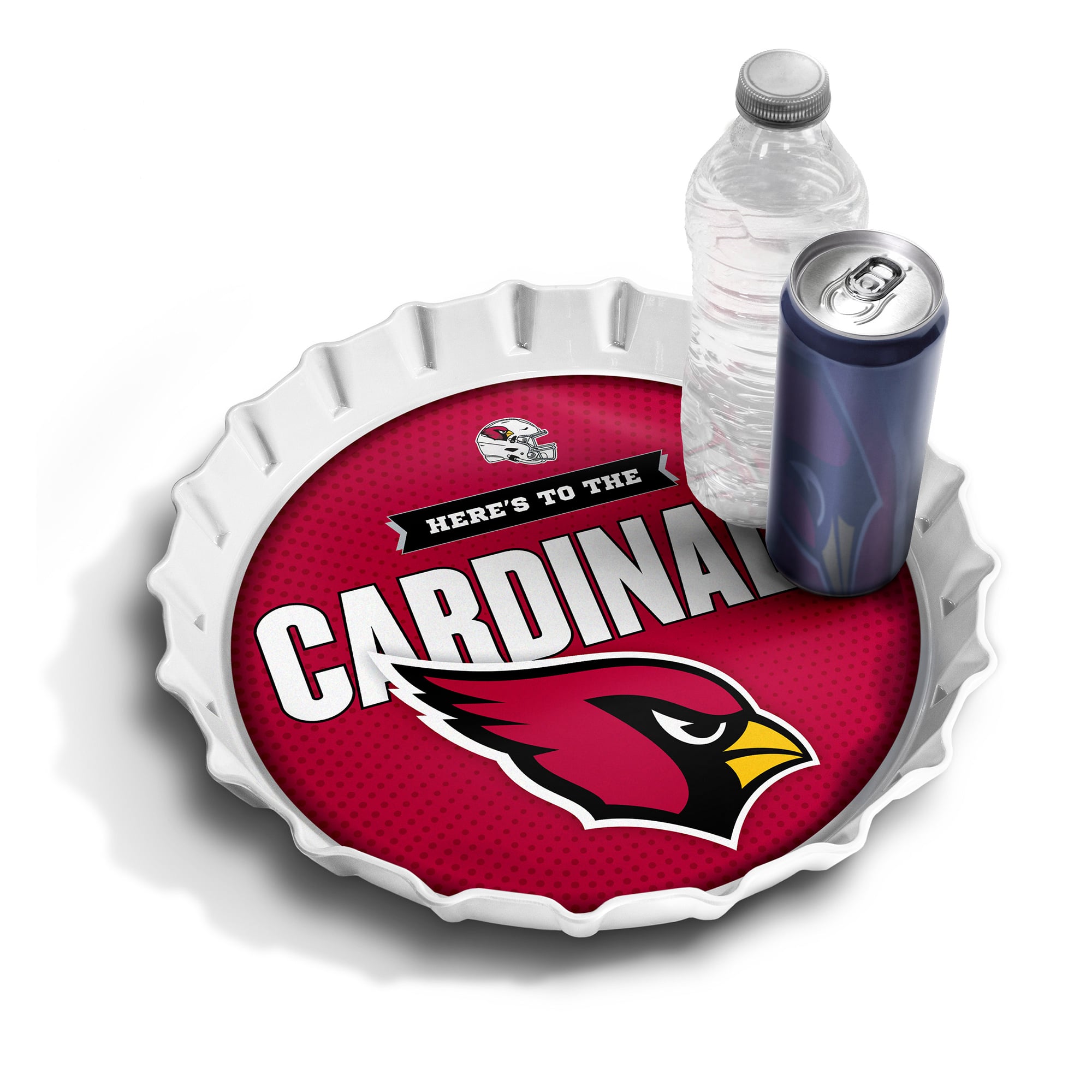 IDNA Arizona Cardinals 13" Bottle Cap Serving Tray