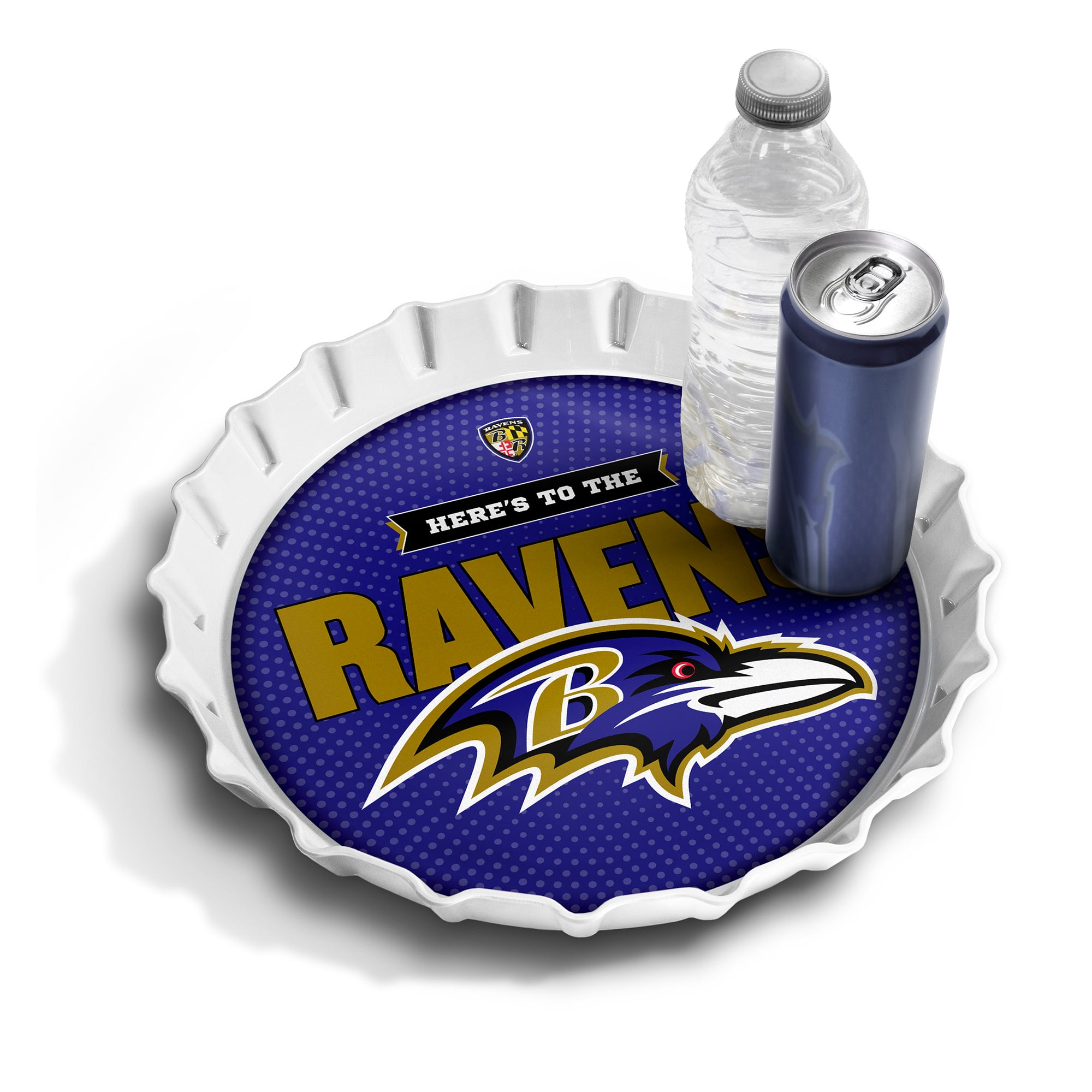 IDNA Baltimore Ravens 13" Bottle Cap Serving Tray