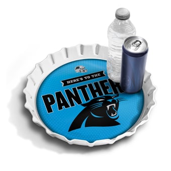 IDNA Carolina Panthers 13" Bottle Cap Serving Tray