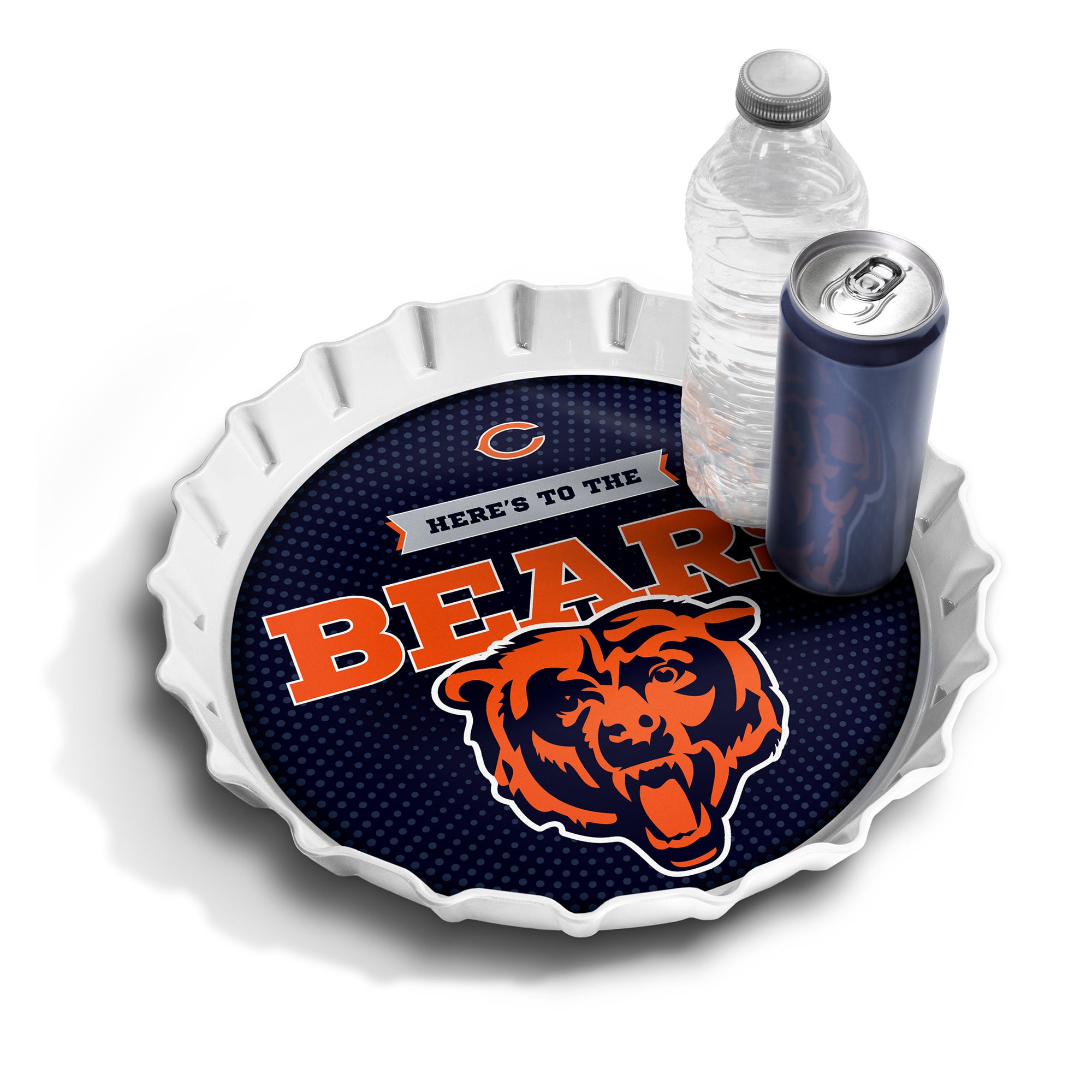 IDNA Chicago Bears 13" Bottle Cap Serving Tray