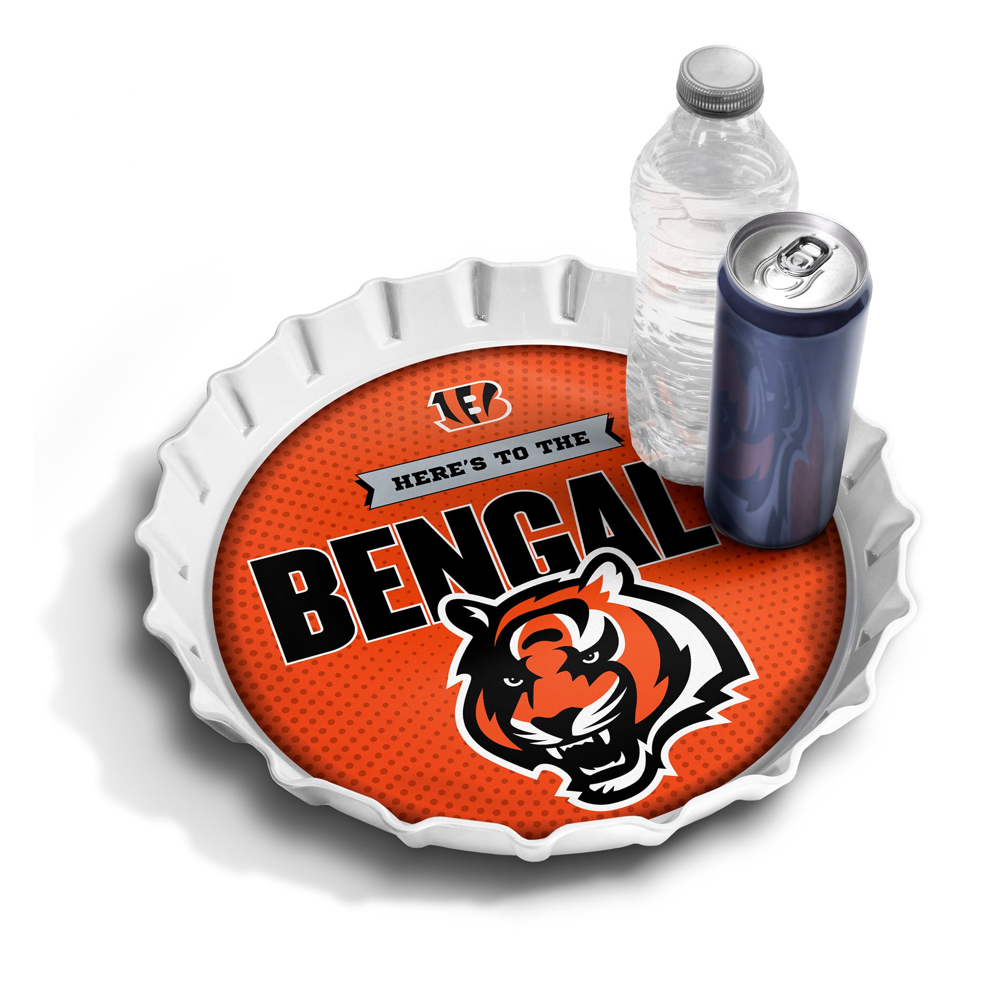 IDNA Cincinnati Bengals 13" Bottle Cap Serving Tray