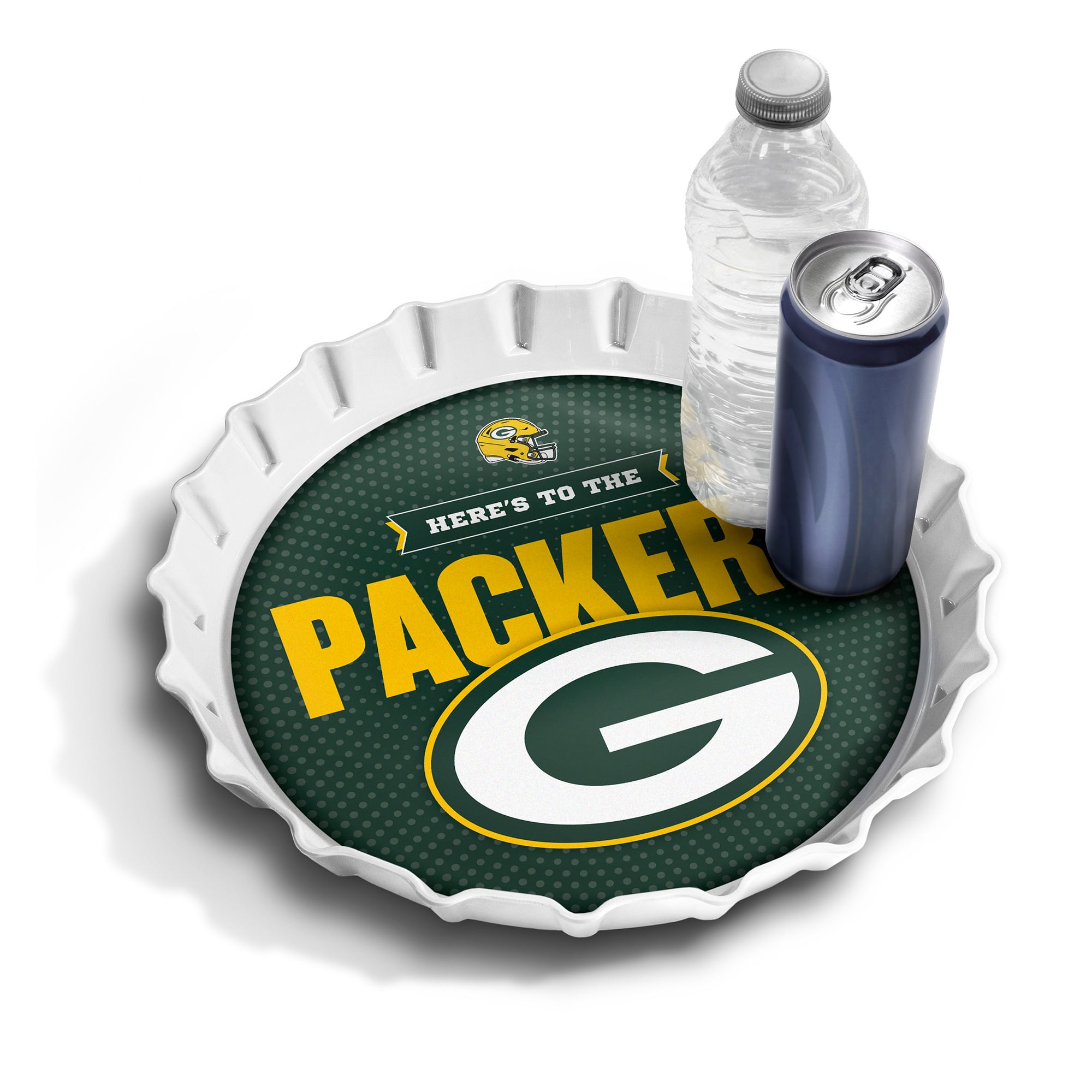 IDNA Green Bay Packers 13" Bottle Cap Serving Tray