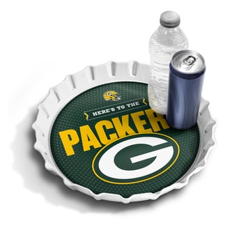 IDNA Green Bay Packers 13" Bottle Cap Serving Tray