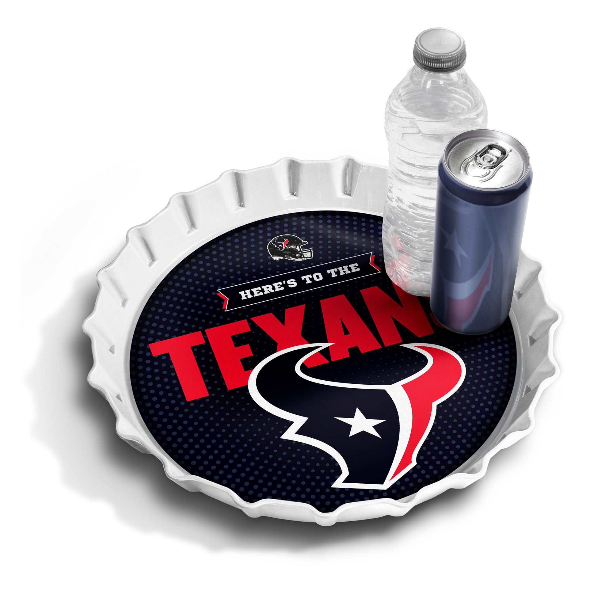 IDNA Houston Texans 13" Bottle Cap Serving Tray