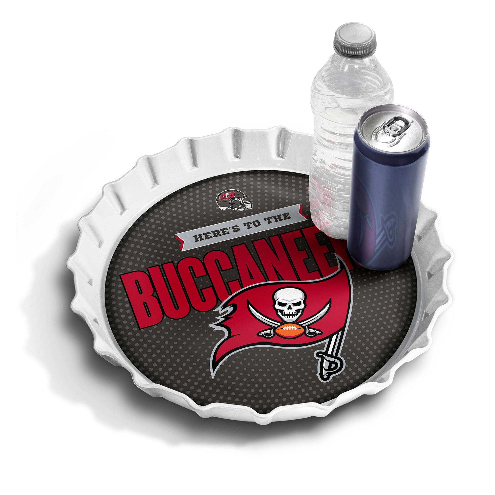 IDNA Tampa Bay Buccaneers 13" Bottle Cap Serving Tray