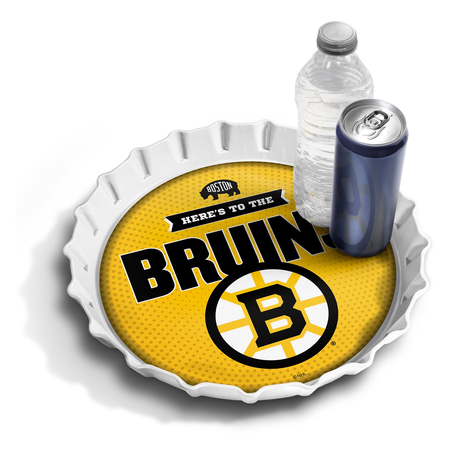 IDNA Boston Bruins 13" Bottle Cap Serving Tray