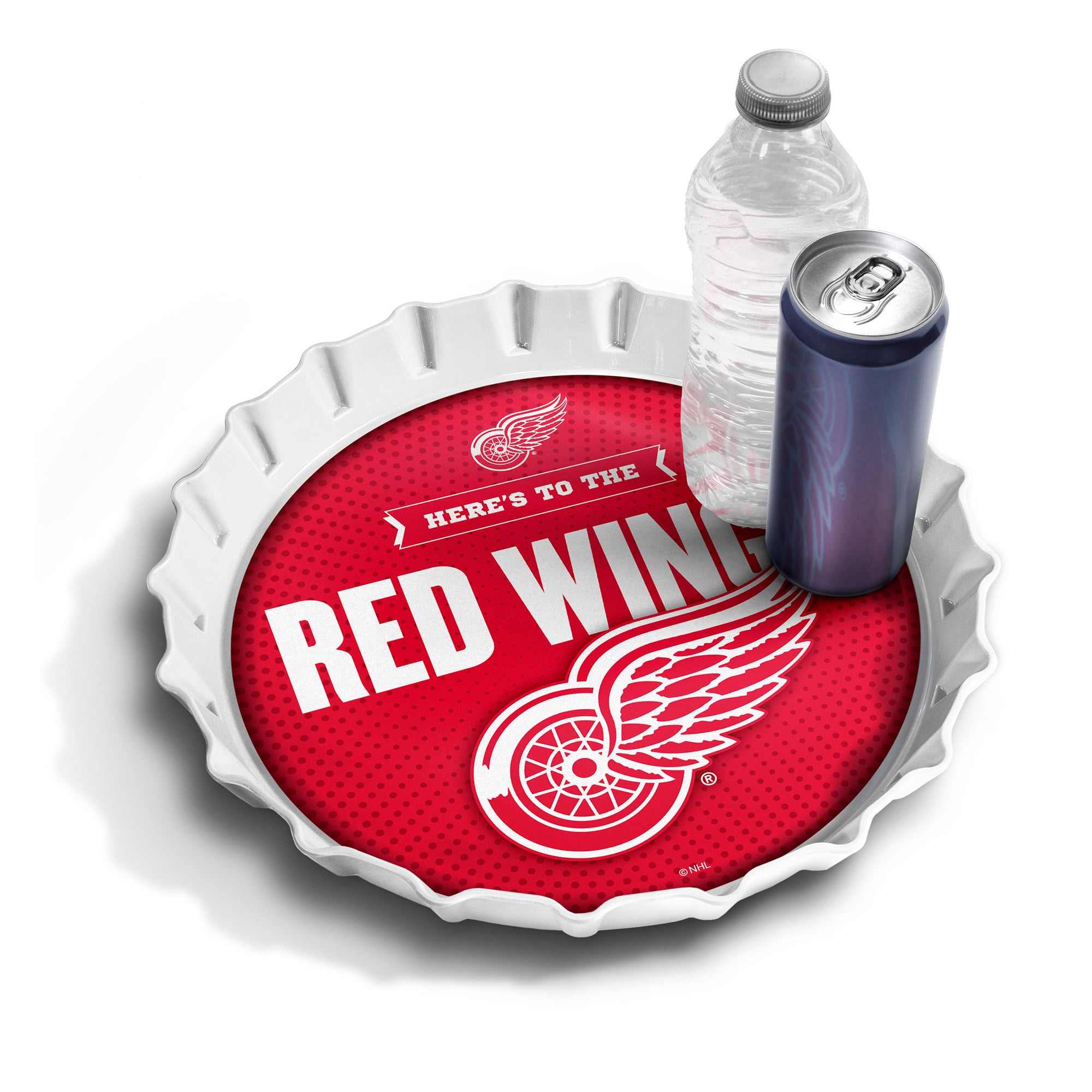 IDNA Detroit Red Wings 13" Bottle Cap Serving Tray