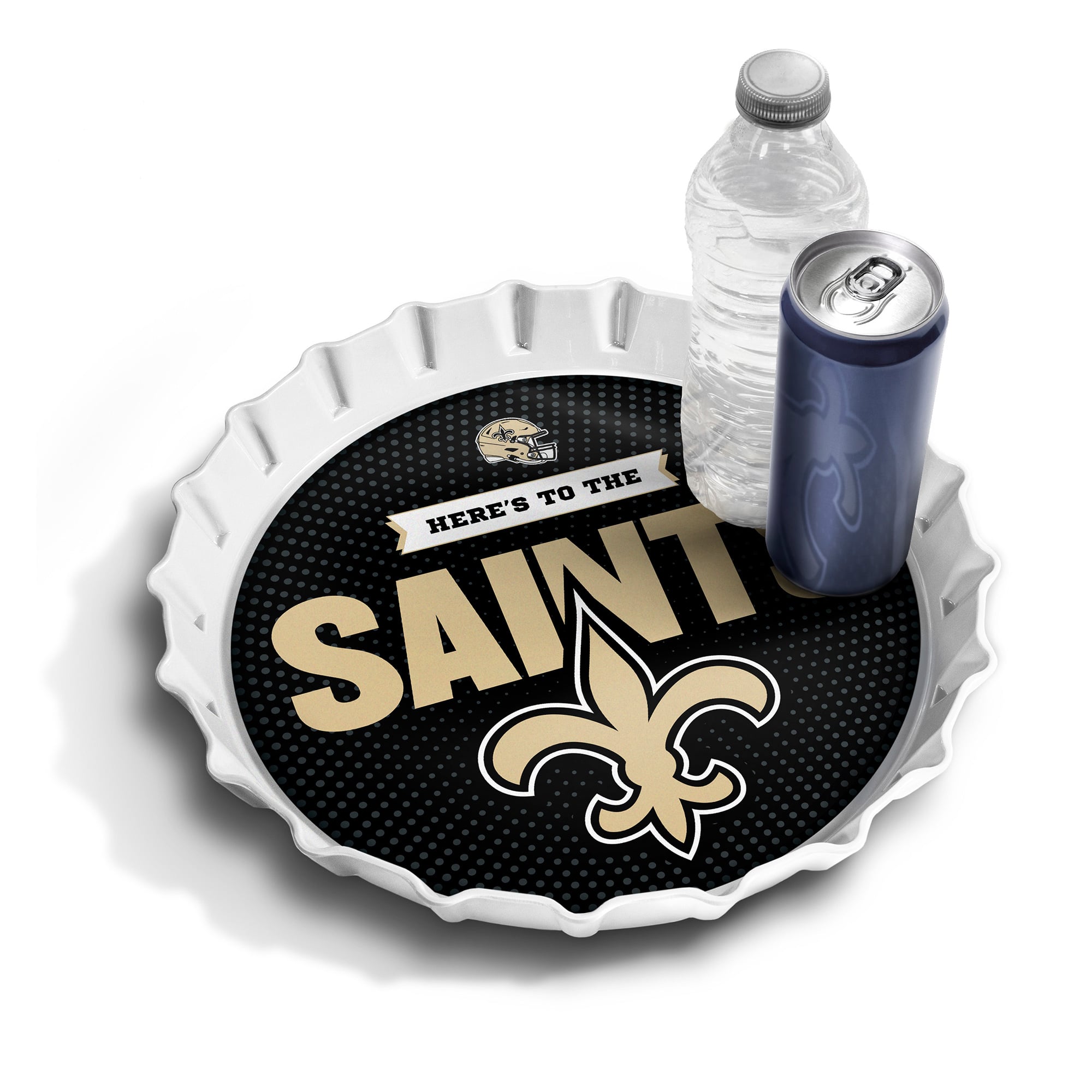 IDNA New Orleans Saints 13" Bottle Cap Serving Tray
