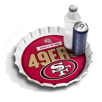 IDNA San Francisco 49ers 13" Bottle Cap Serving Tray