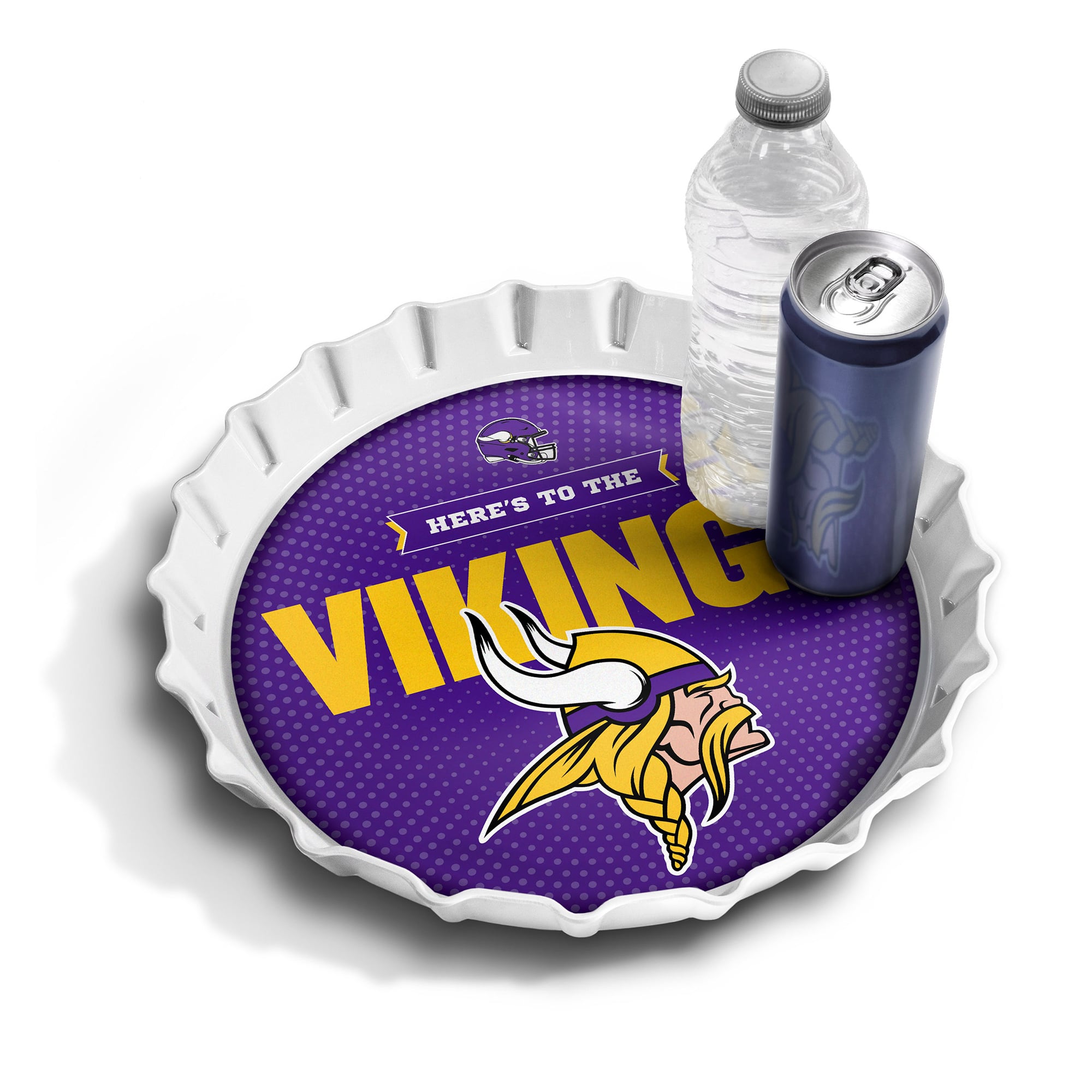 IDNA Minnesota Vikings 13" Bottle Cap Serving Tray