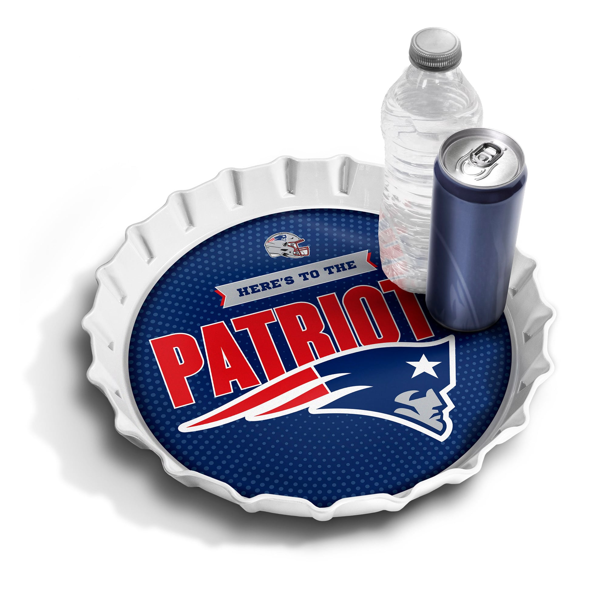 IDNA New England Patriots 13" Bottle Cap Serving Tray