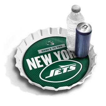 IDNA New York Jets 13" Bottle Cap Serving Tray