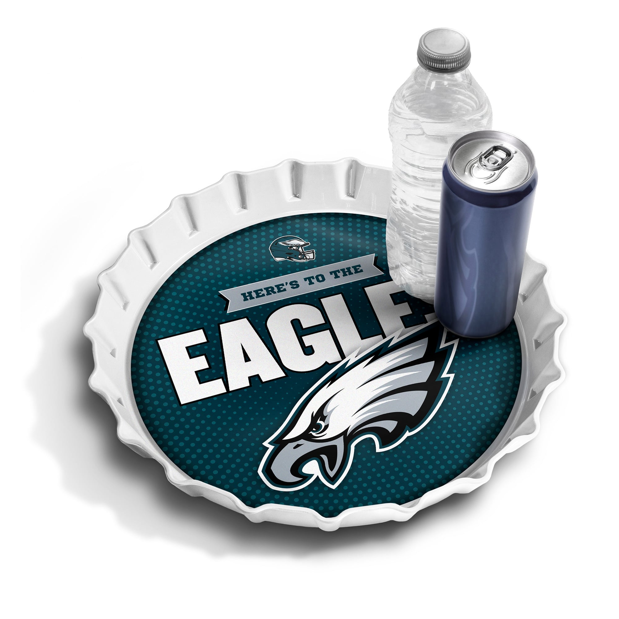 IDNA Philadelphia Eagles 13" Bottle Cap Serving Tray
