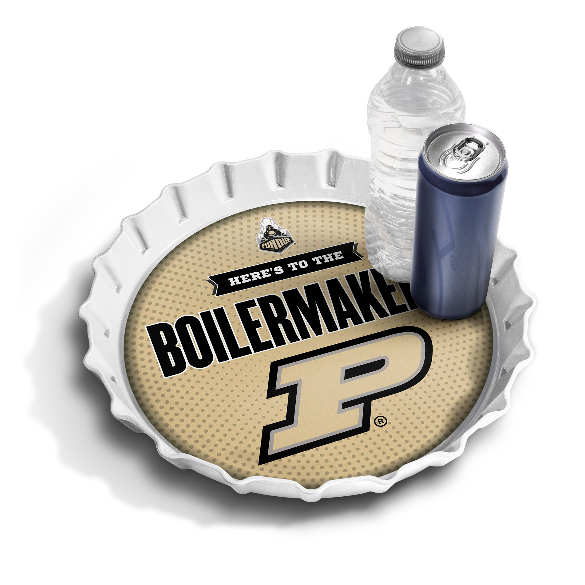 IDNA Purdue Boilermakers 13" Bottle Cap Serving Tray