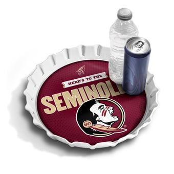 IDNA Florida State Seminoles 13" Bottle Cap Serving Tray
