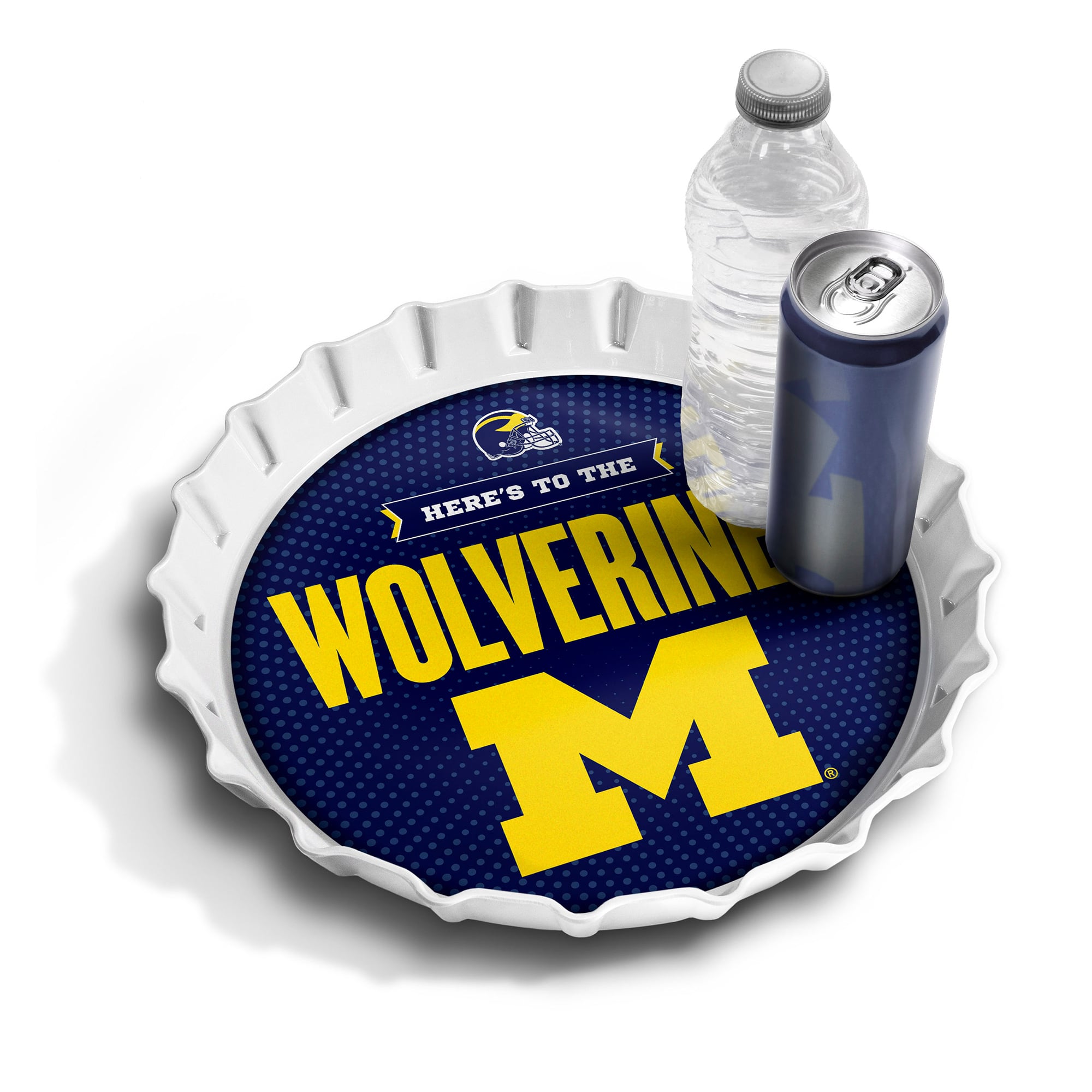 IDNA Michigan Wolverines 13" Bottle Cap Serving Tray