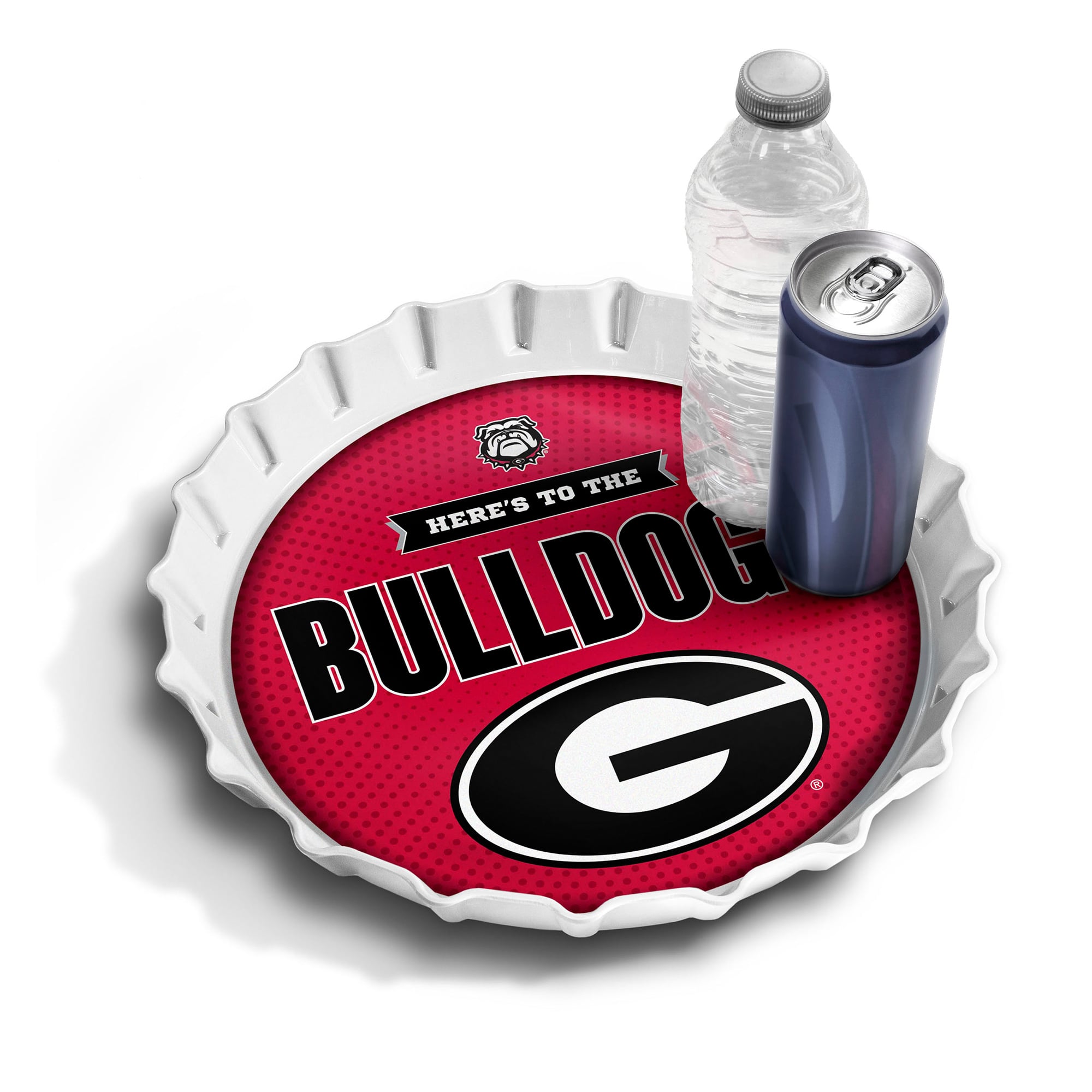 IDNA Georgia Bulldogs 13" Bottle Cap Serving Tray