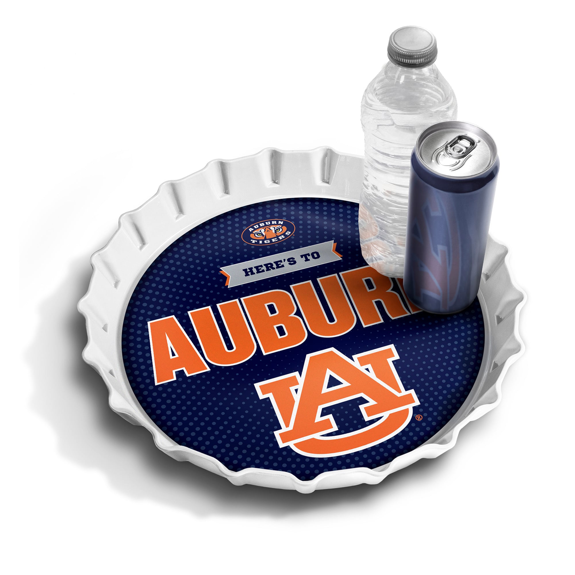 IDNA Auburn Tigers 13" Bottle Cap Serving Tray