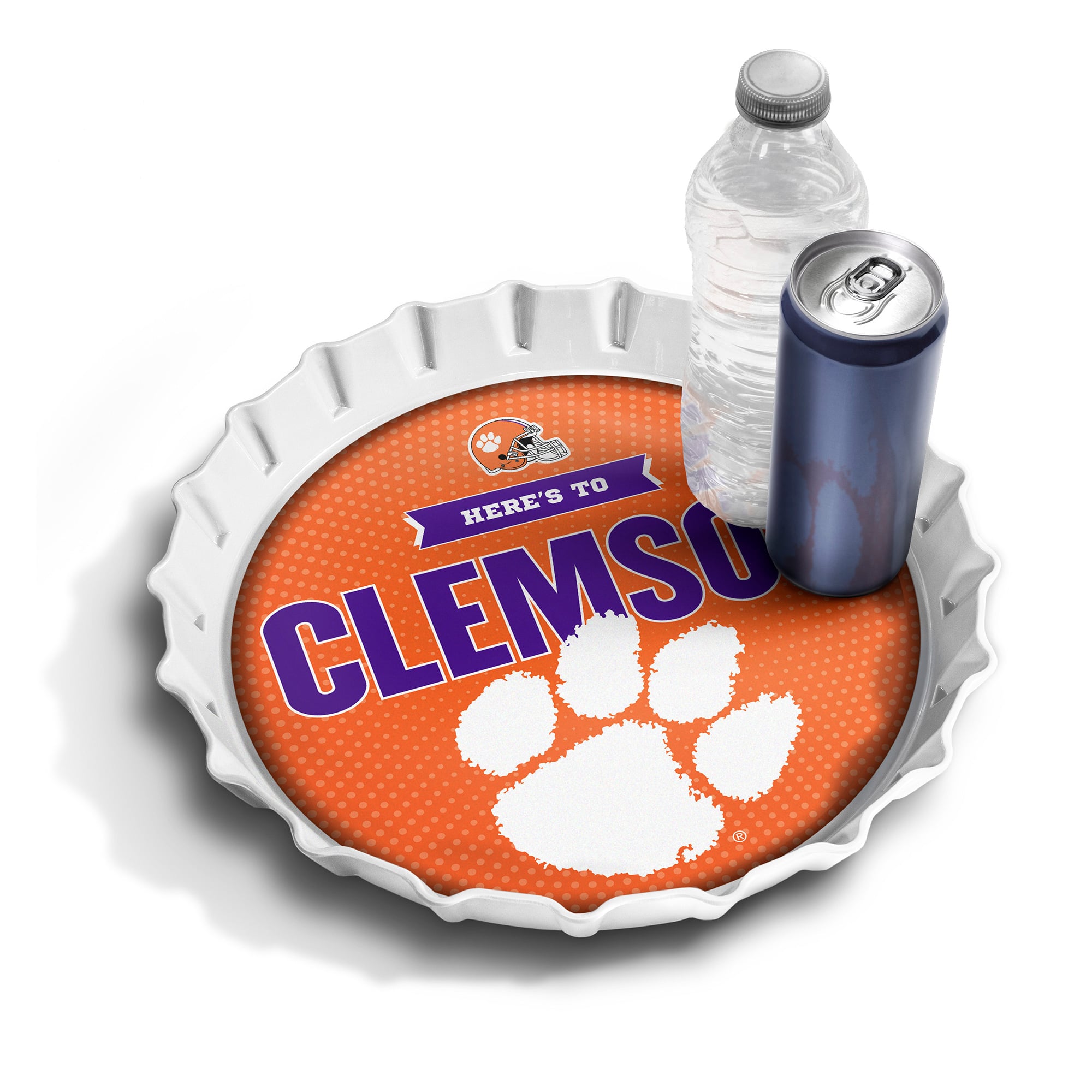 IDNA Clemson Tigers 13" Bottle Cap Serving Tray