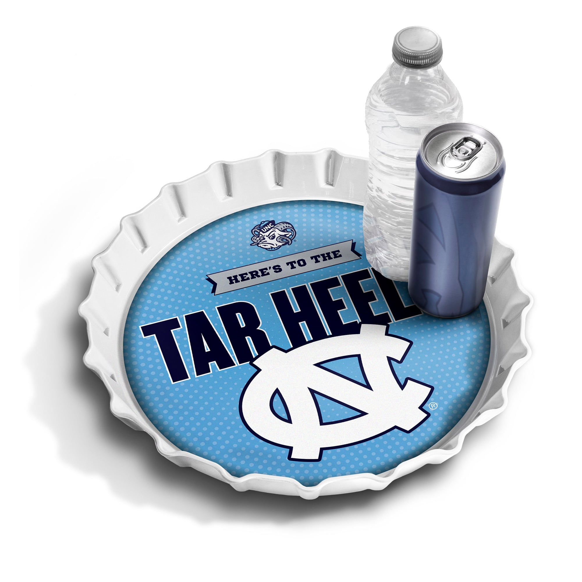 IDNA North Carolina Tar Heels 13" Bottle Cap Serving Tray