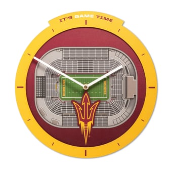 IDNA Arizona State Sun Devils StadiumView 3D Wall Clock
