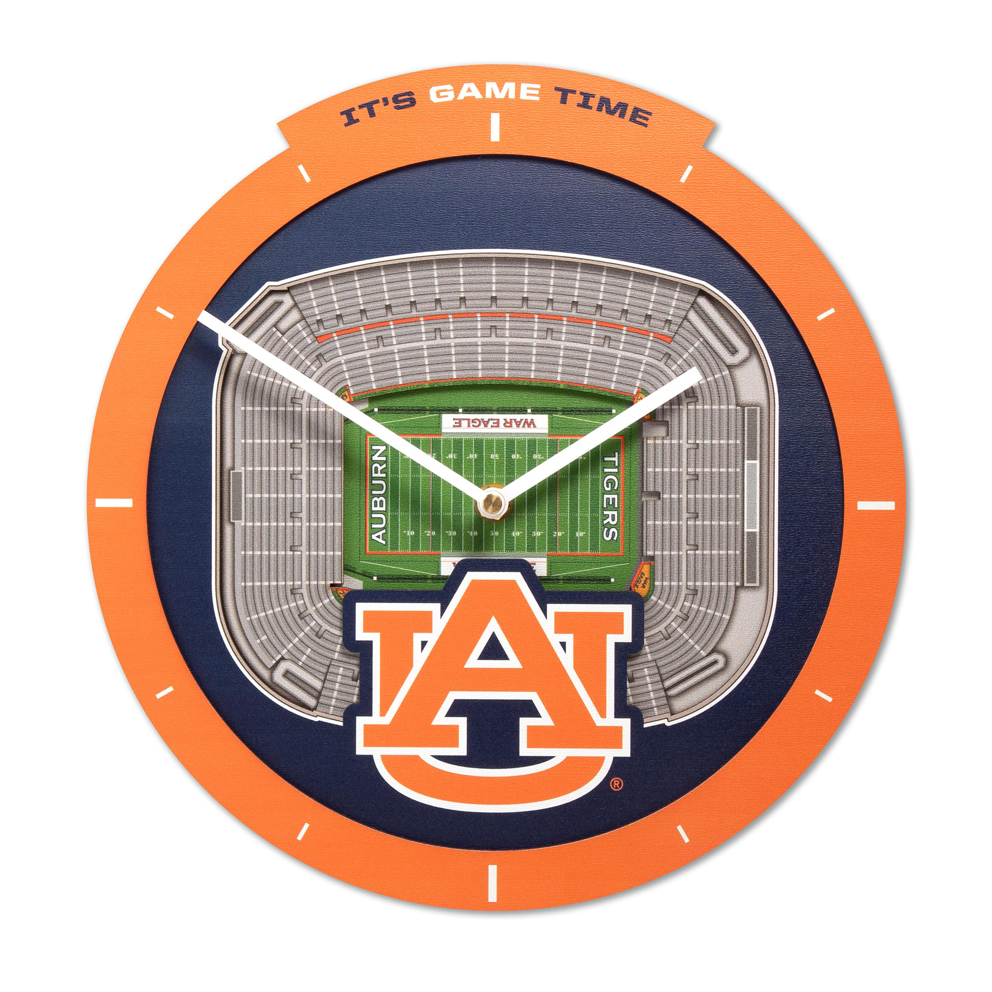 IDNA Auburn Tigers StadiumView 3D Wall Clock