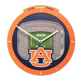 IDNA Auburn Tigers StadiumView 3D Wall Clock