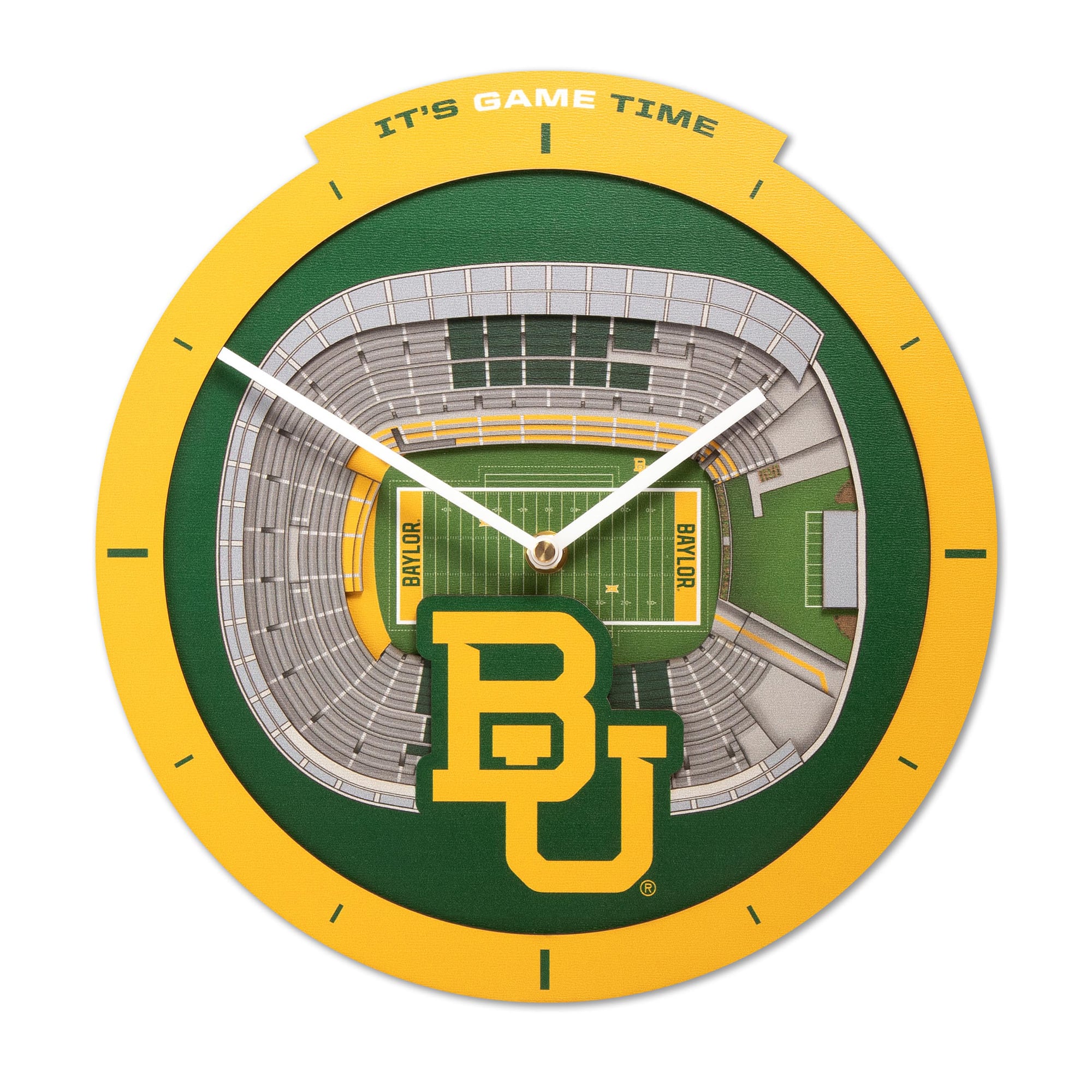IDNA Baylor Bears StadiumView 3D Wall Clock