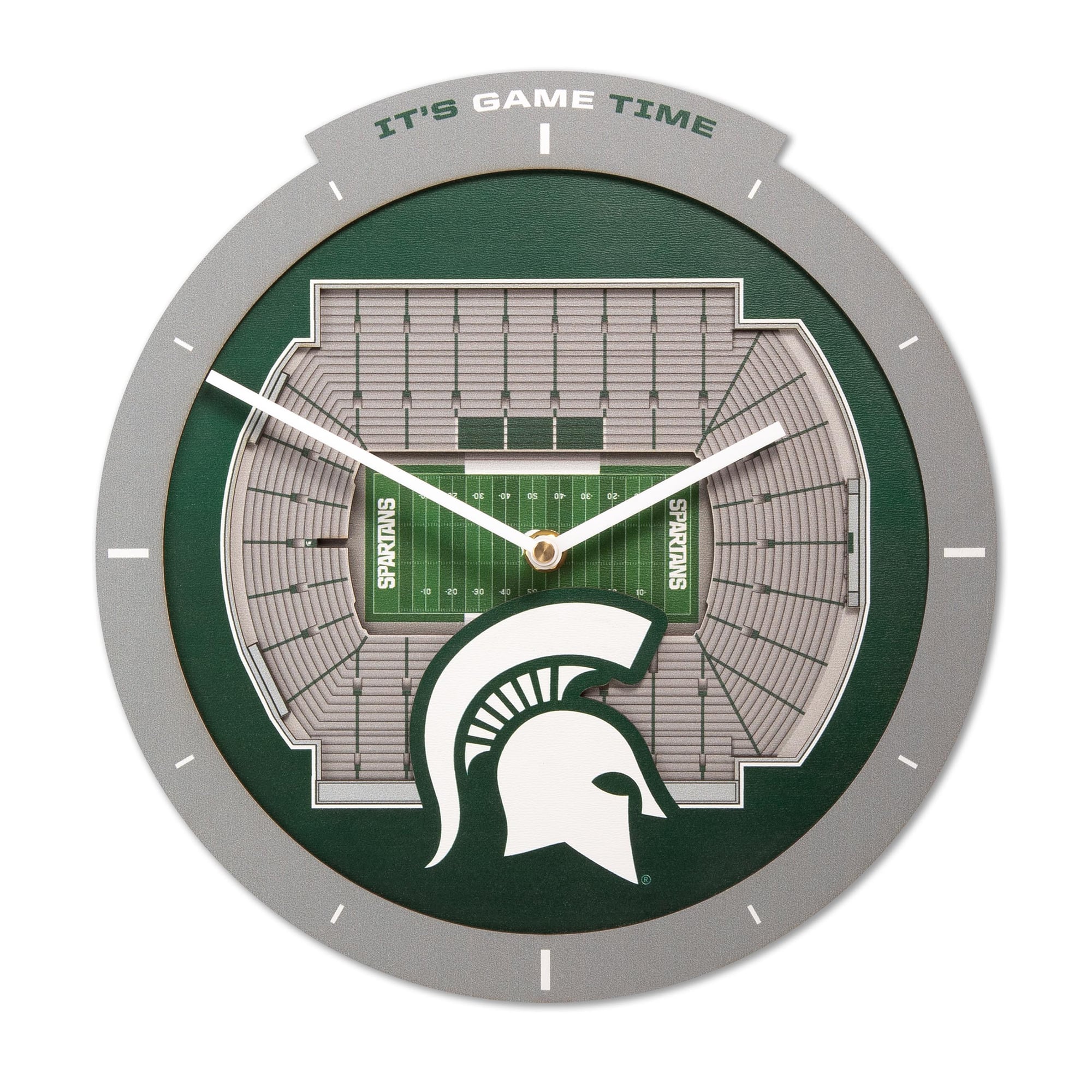 IDNA Michigan State Spartans StadiumView 3D Wall Clock