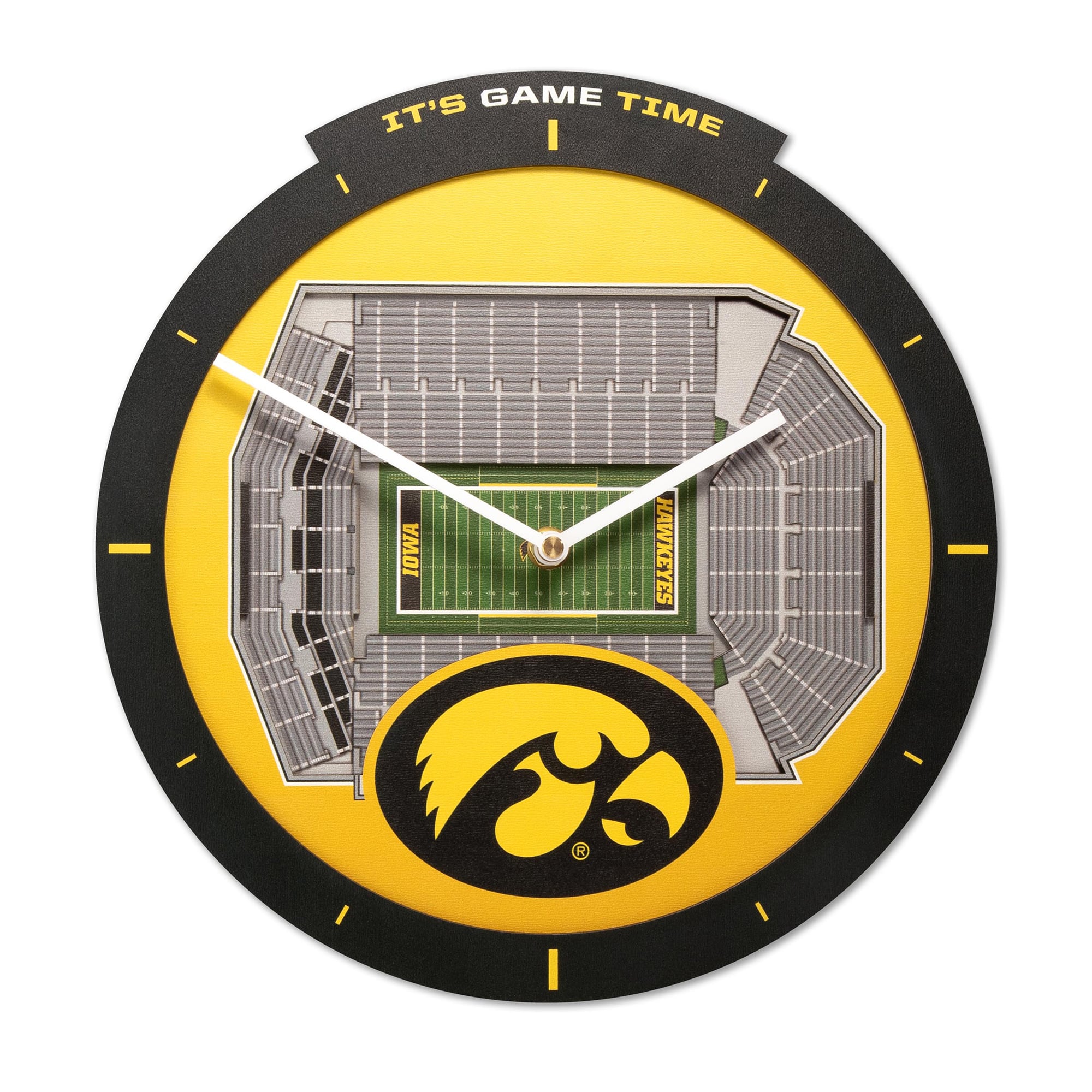IDNA Iowa Hawkeyes StadiumView 3D Wall Clock