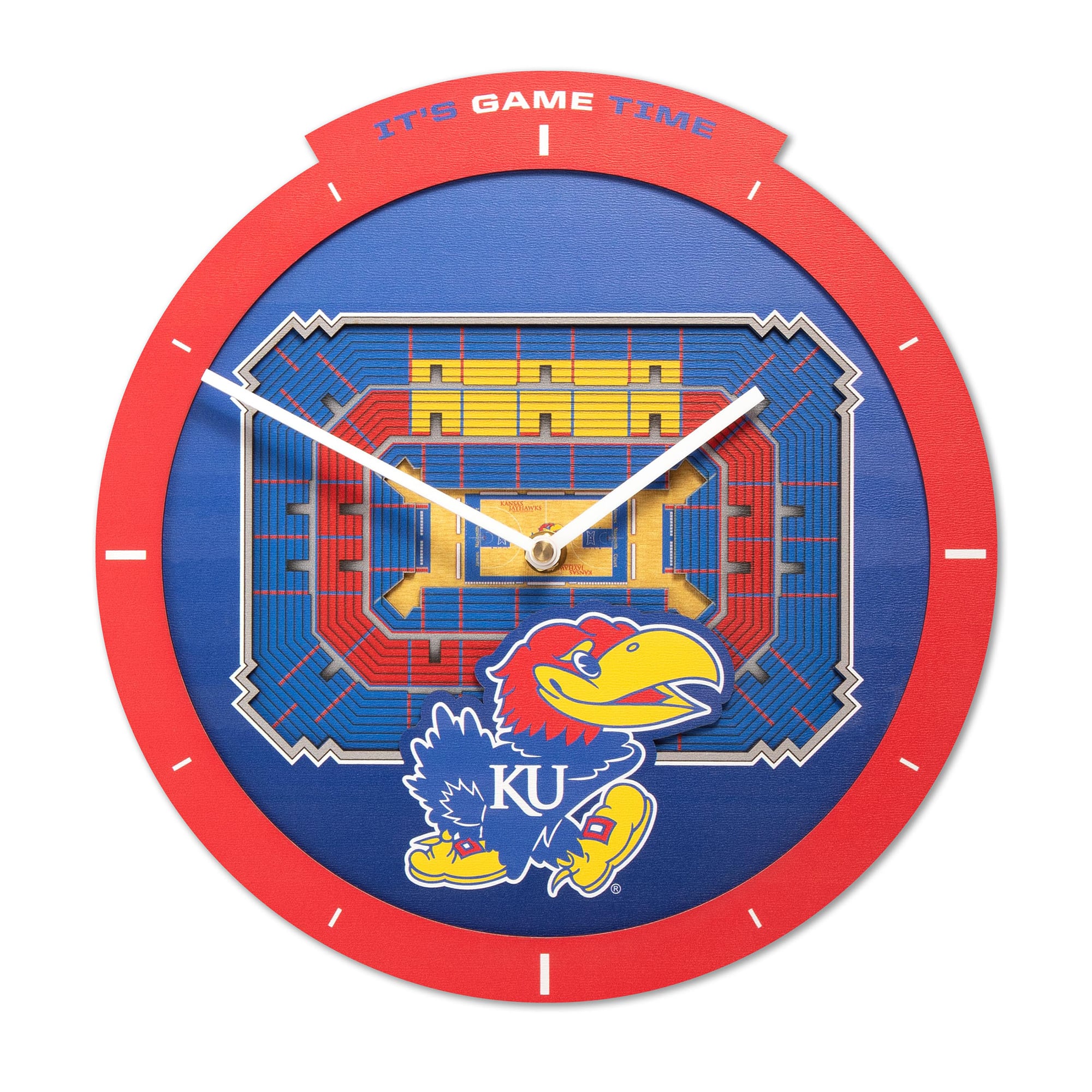 IDNA Kansas Jayhawks StadiumView 3D Wall Clock