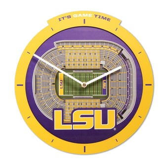 IDNA LSU Tigers StadiumView 3D Wall Clock