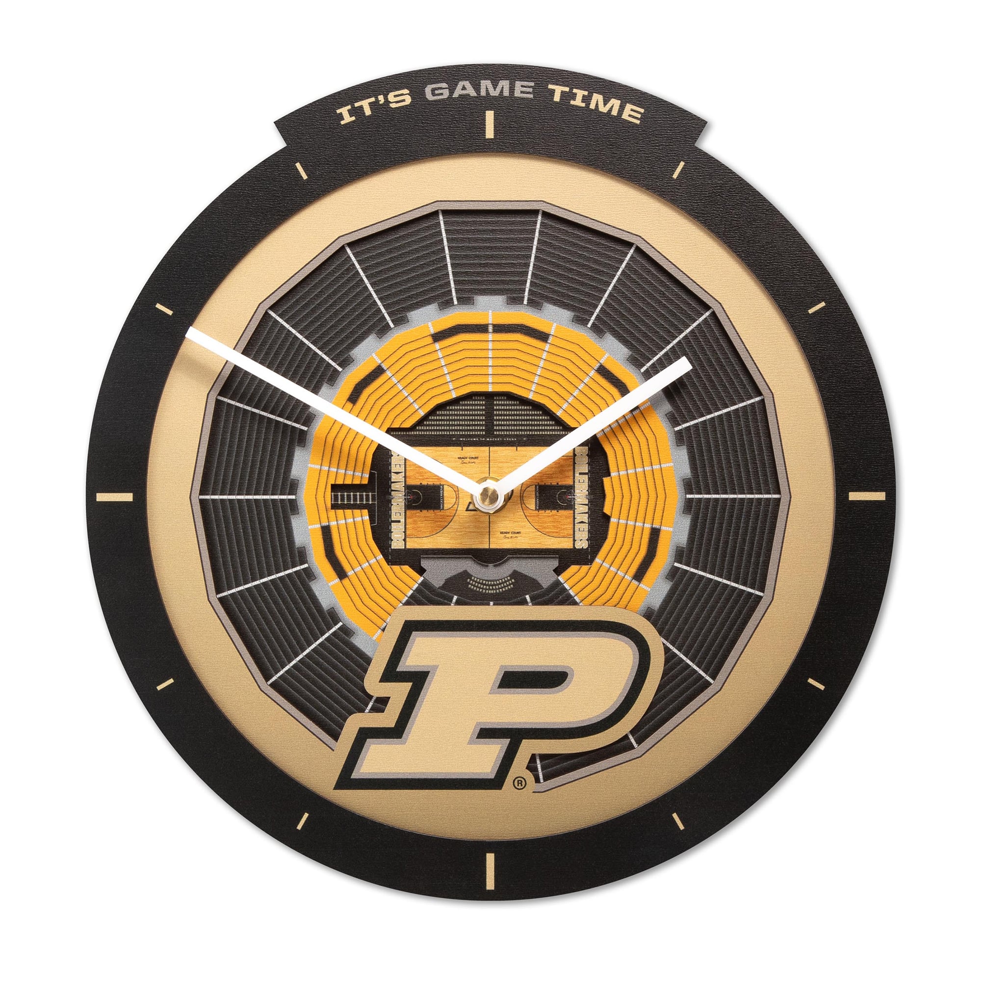 IDNA Purdue Boilermakers StadiumView 3D Wall Clock