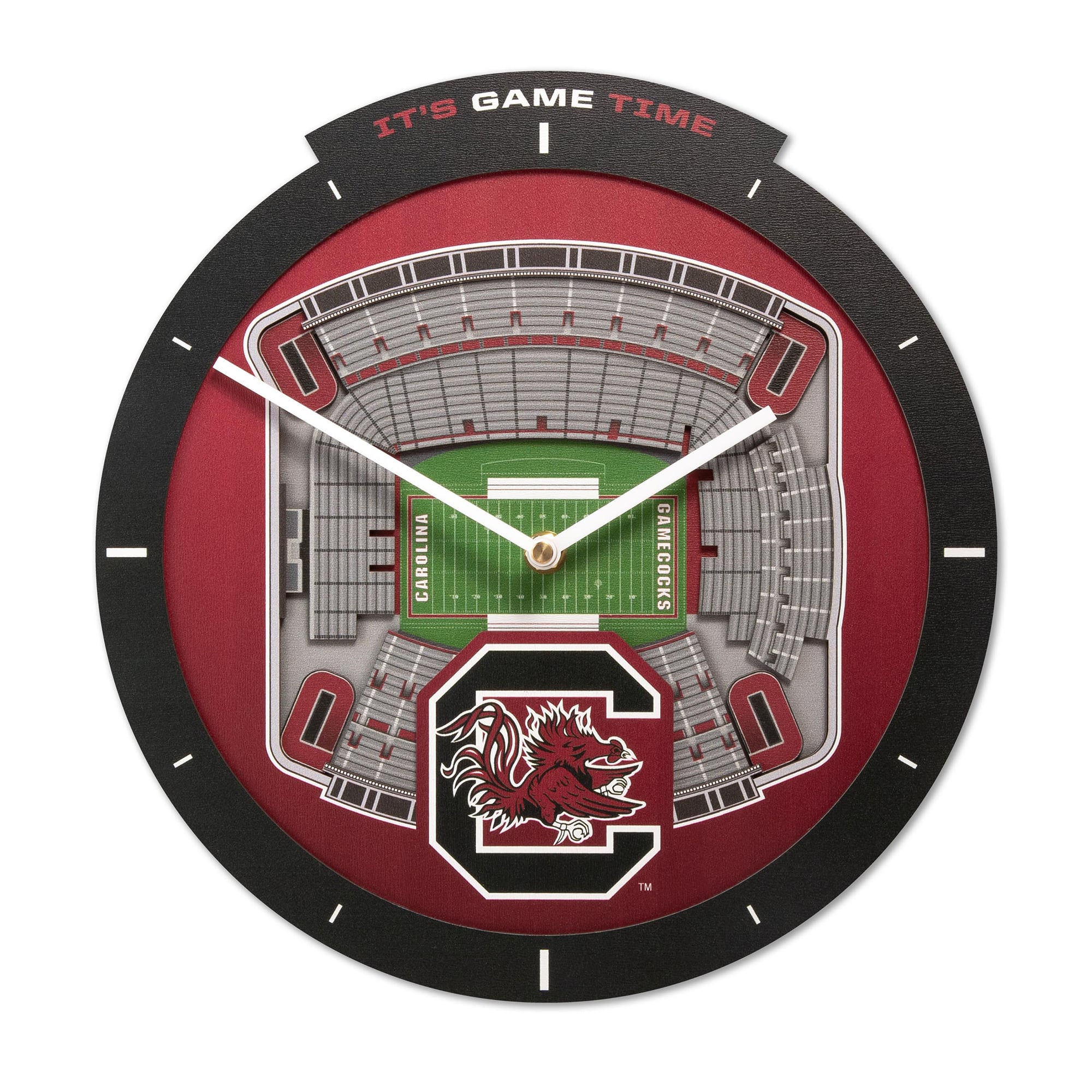 IDNA South Carolina Gamecocks StadiumView 3D Wall Clock