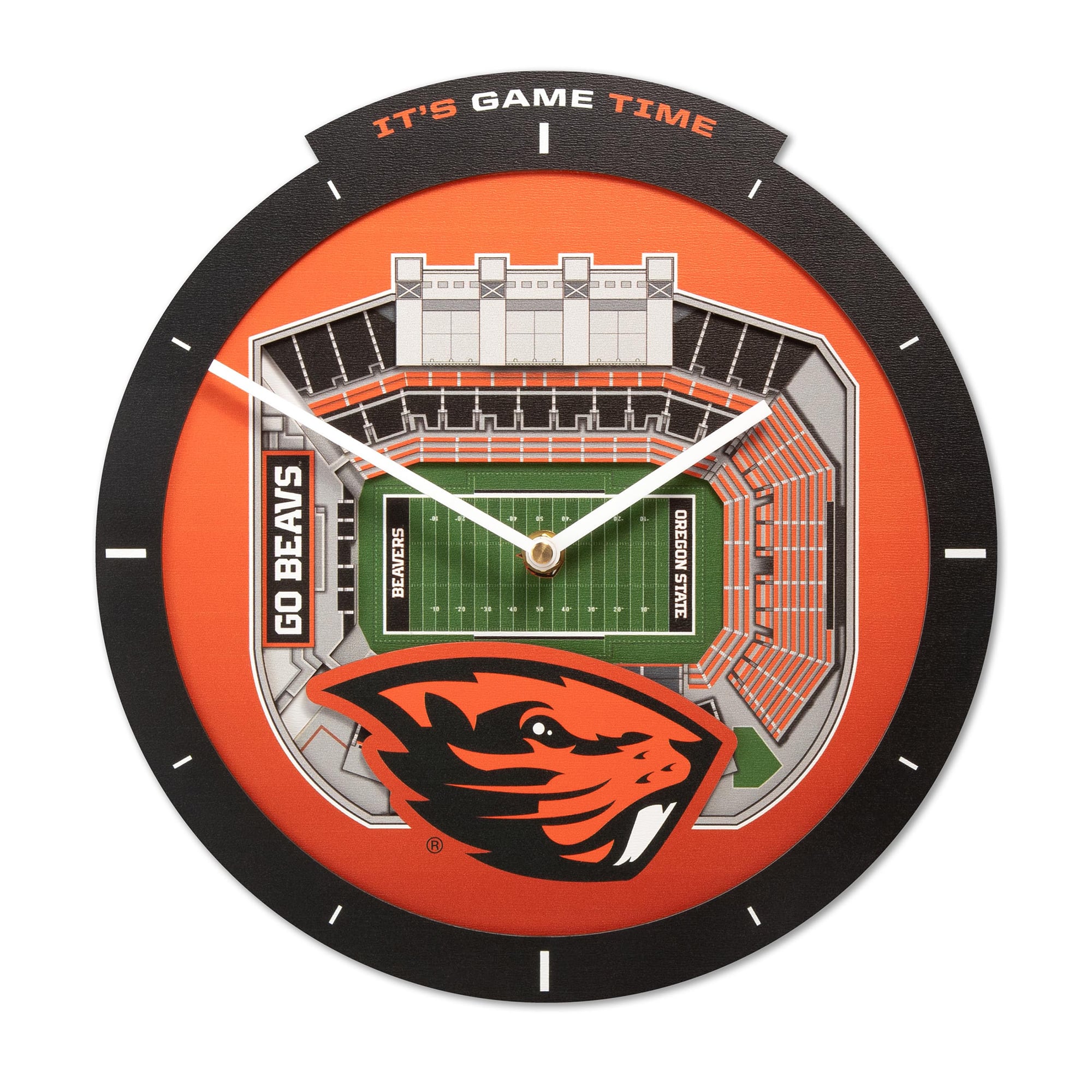 IDNA Oregon State Beavers StadiumView 3D Wall Clock