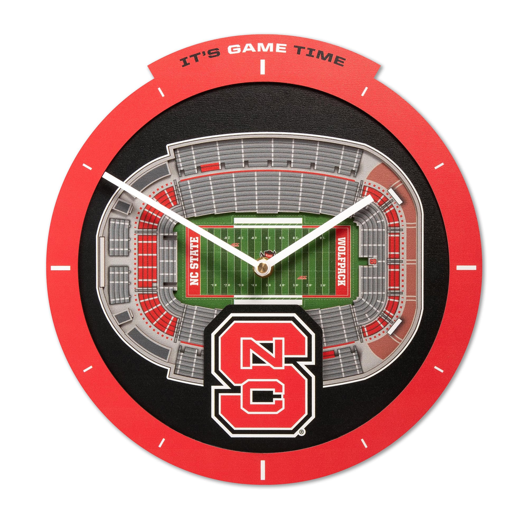 IDNA NC State Wolfpack StadiumView 3D Wall Clock