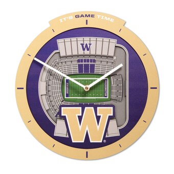 IDNA Washington Huskies StadiumView 3D Wall Clock