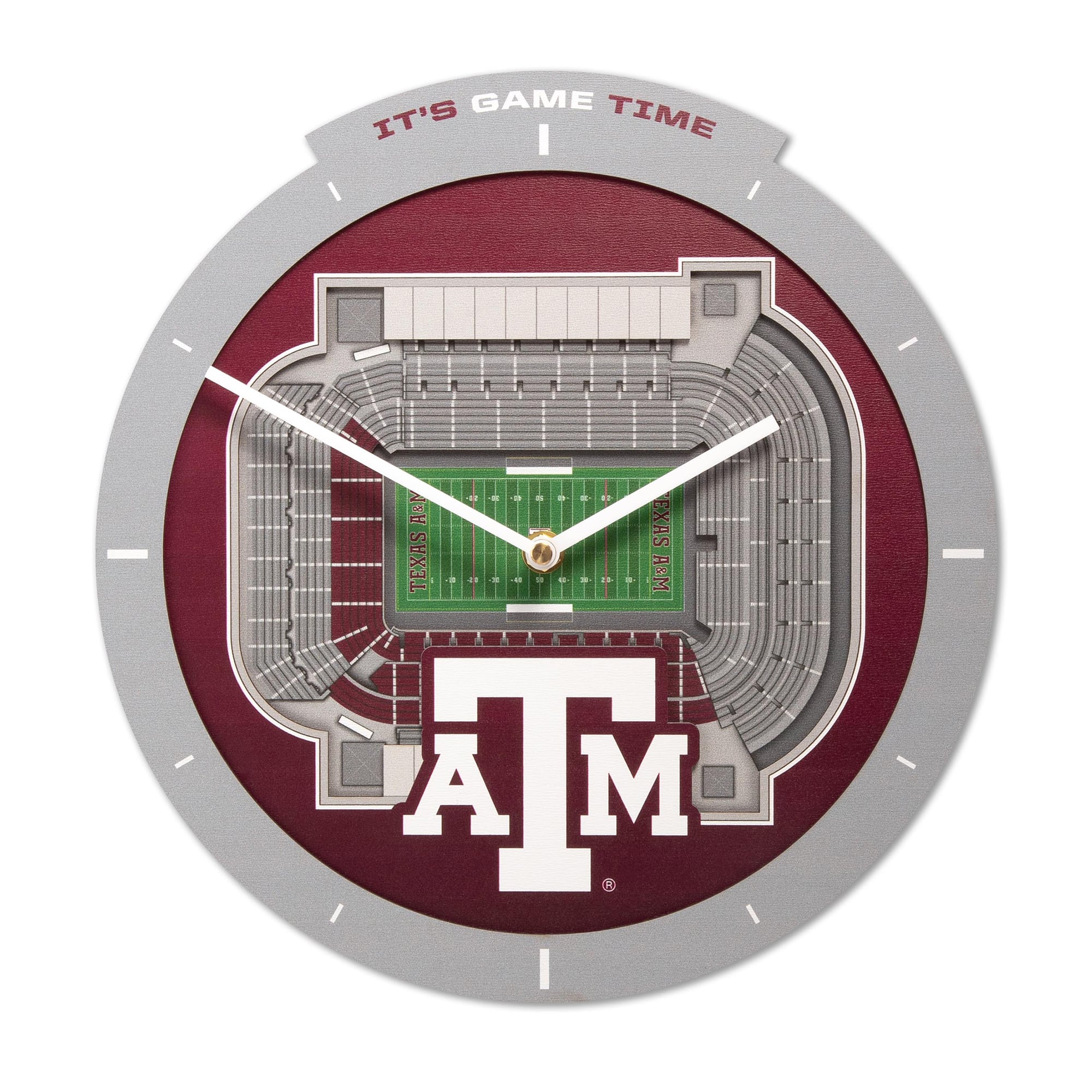IDNA Texas A&M Aggies StadiumView 3D Wall Clock