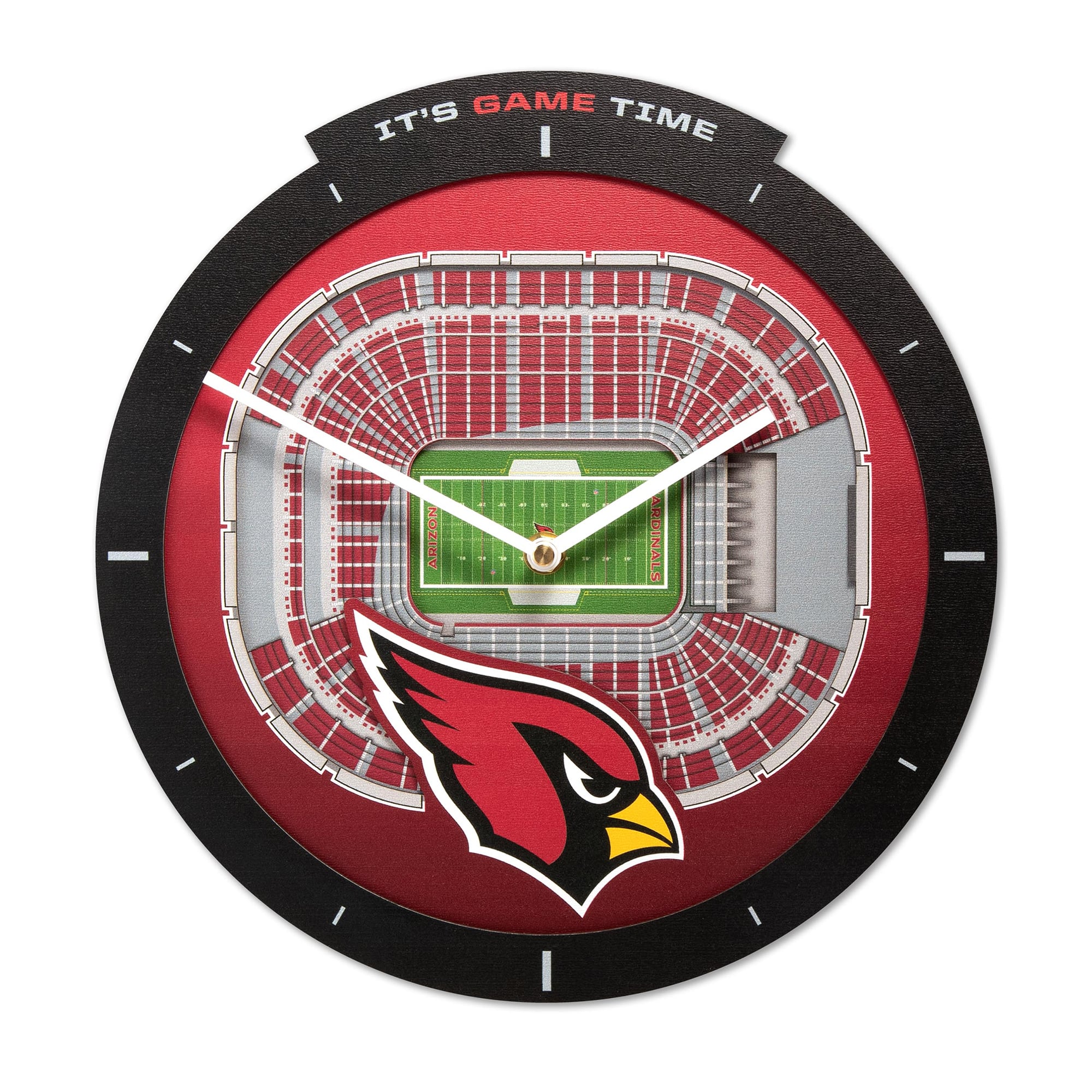 IDNA Arizona Cardinals StadiumView 3D Wall Clock