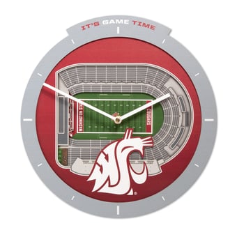 IDNA Washington State Cougars StadiumView 3D Wall Clock