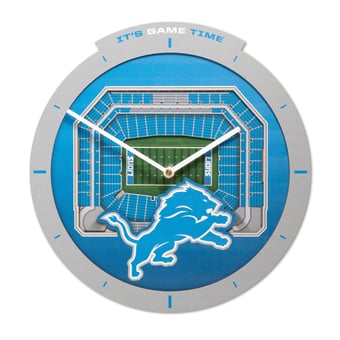 IDNA Detroit Lions StadiumView 3D Wall Clock