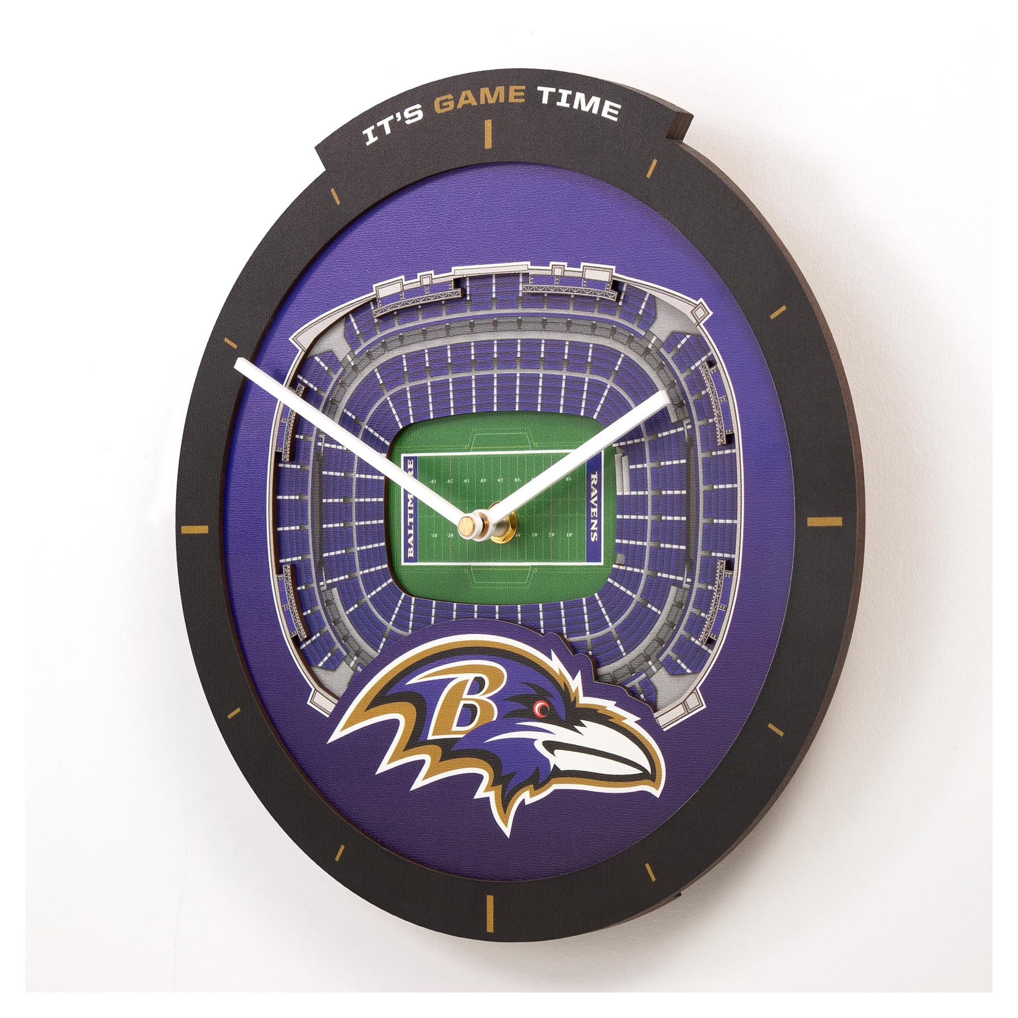 IDNA Baltimore Ravens StadiumView 3D Wall Clock