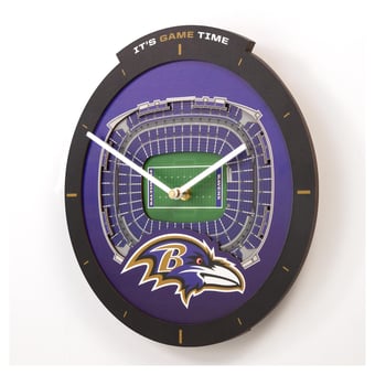 IDNA Baltimore Ravens StadiumView 3D Wall Clock