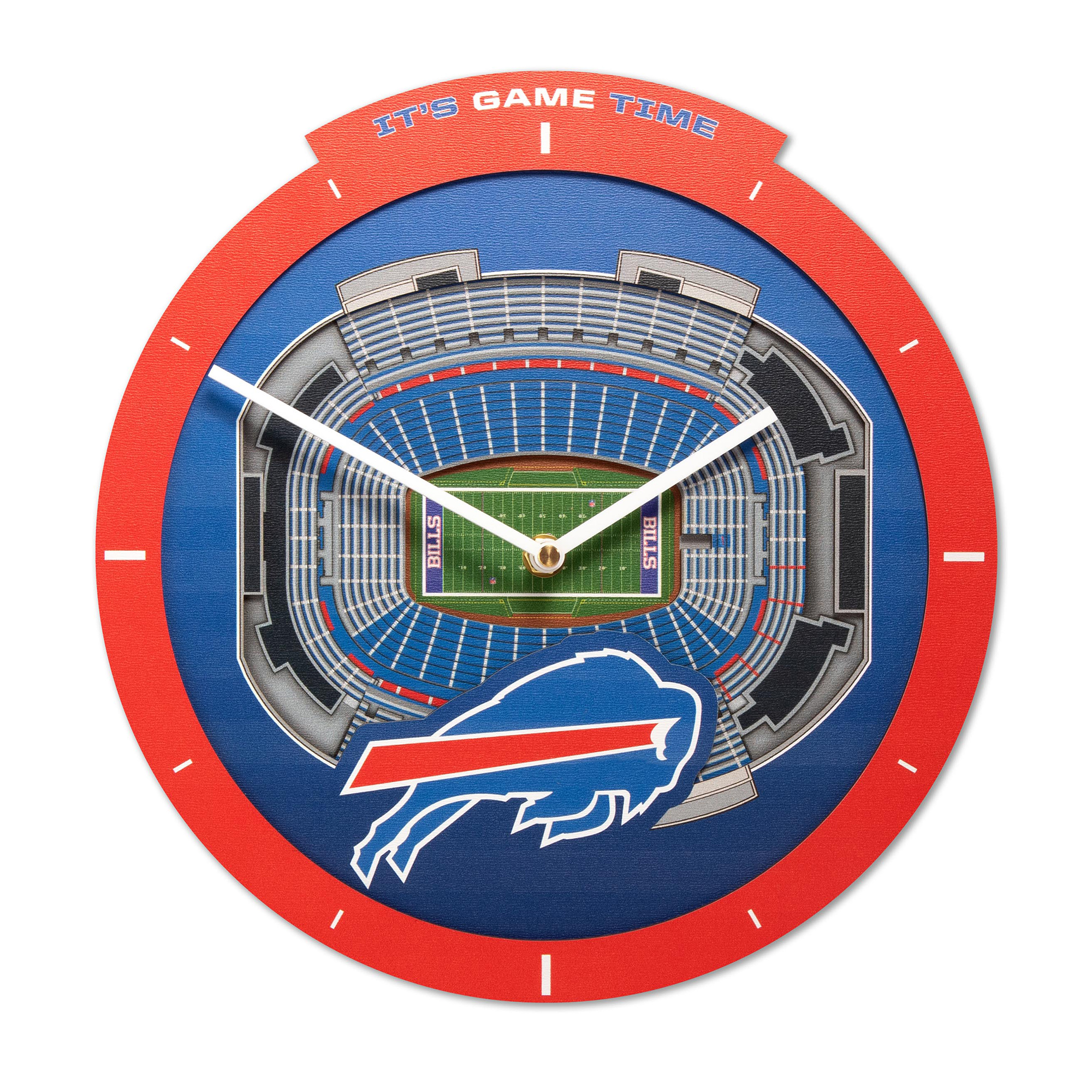 IDNA Buffalo Bills StadiumView 3D Wall Clock