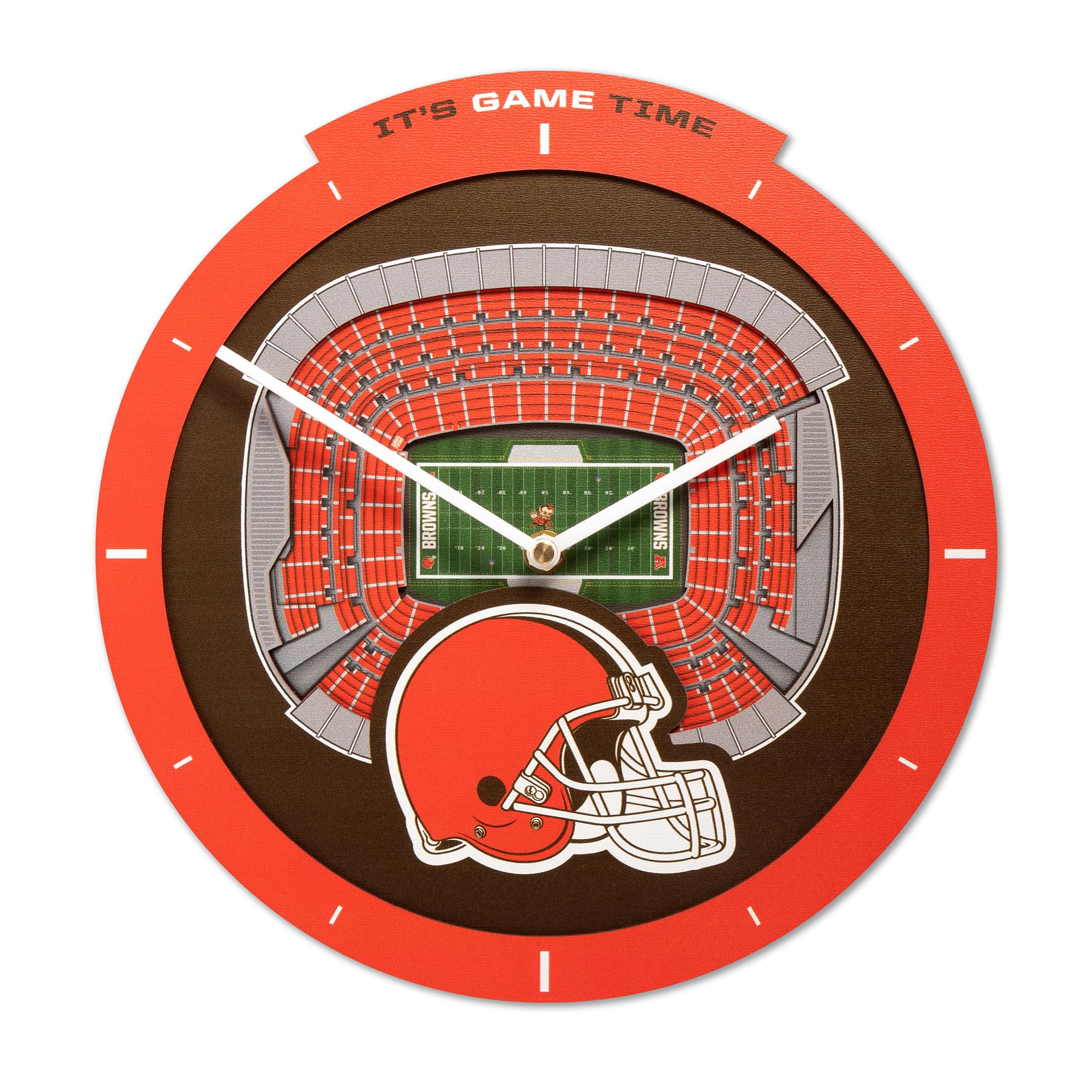 IDNA Cleveland Browns StadiumView 3D Wall Clock