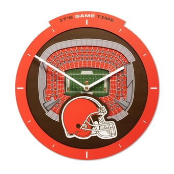 IDNA Cleveland Browns StadiumView 3D Wall Clock