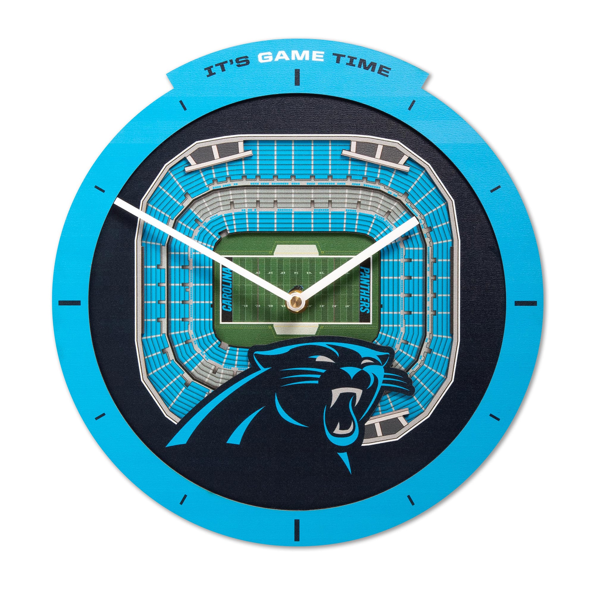 IDNA Carolina Panthers StadiumView 3D Wall Clock